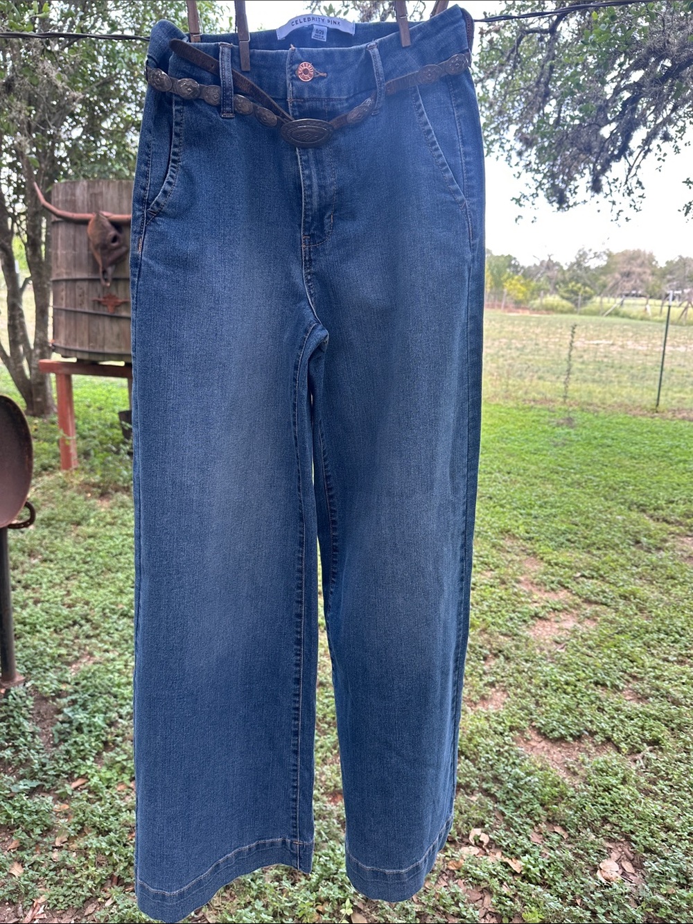 Celebrity Pink Relaxed Fit Mid Blue Jeans